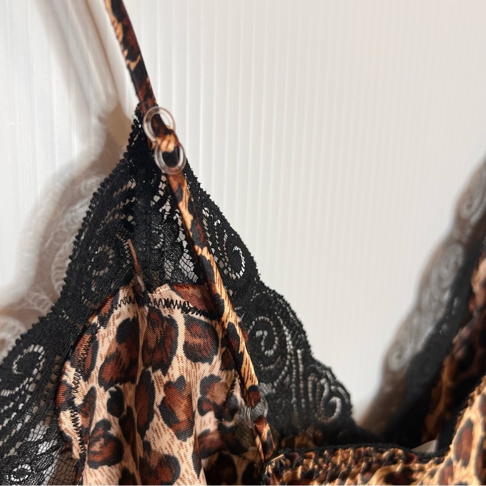CINEMA ETOILE Vintage Leopard Print Slip Midi Dress. Size Medium‎ - Picture 6 of 8
